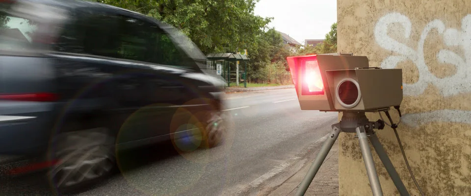 Doppelt geblitzt heißt auch doppelt zahlen? OLG Stuttgart schafft Klarheit Auto fährt am Blitzer vorbei, der auslöst