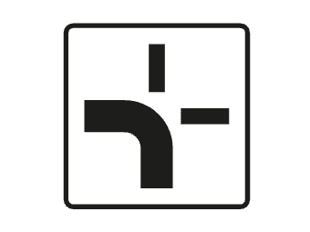 Verkehrszeichen 1002-10/20 Verlauf der Vorfahrtstraße