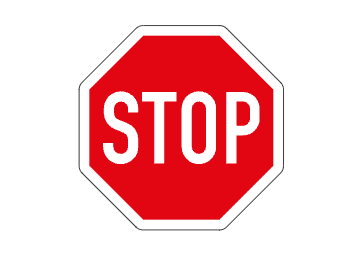 Verkehrszeichen 206 Stoppschild, Vorfahrt gewähren