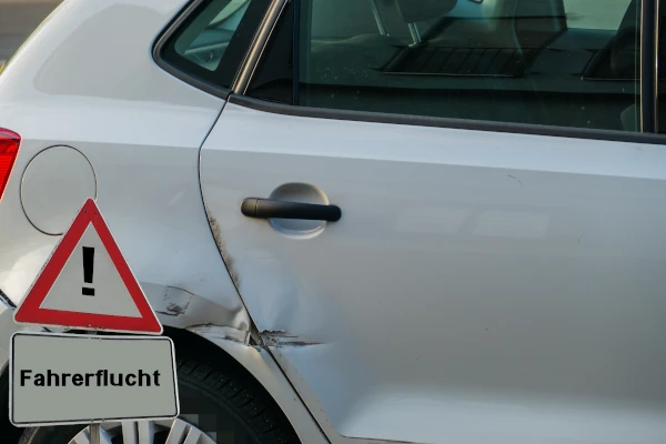 Ein Auto mit Unfallschaden loading=