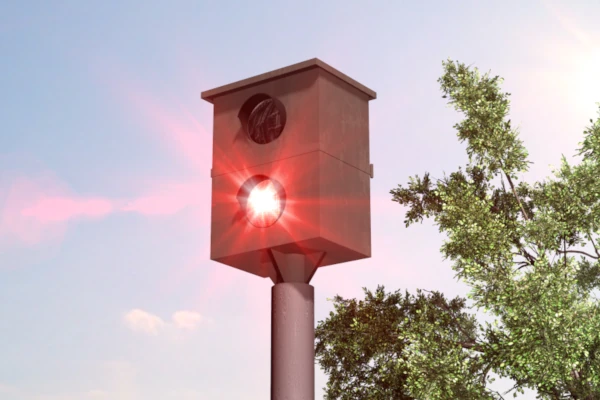 Ein Blitzer löst aus