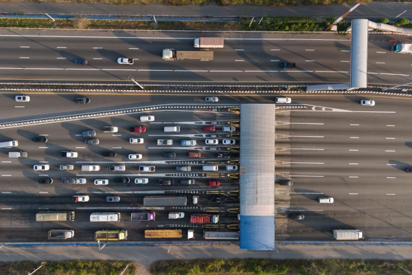 Autobahn-Maut aus der Vogelperspektive
