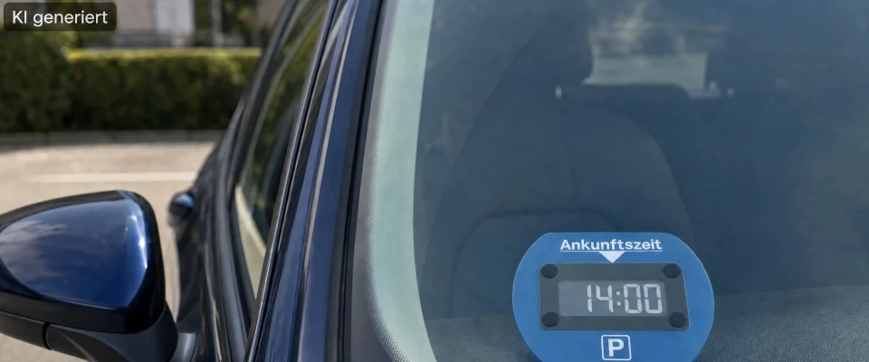 Elektronische Parkscheibe im Auto